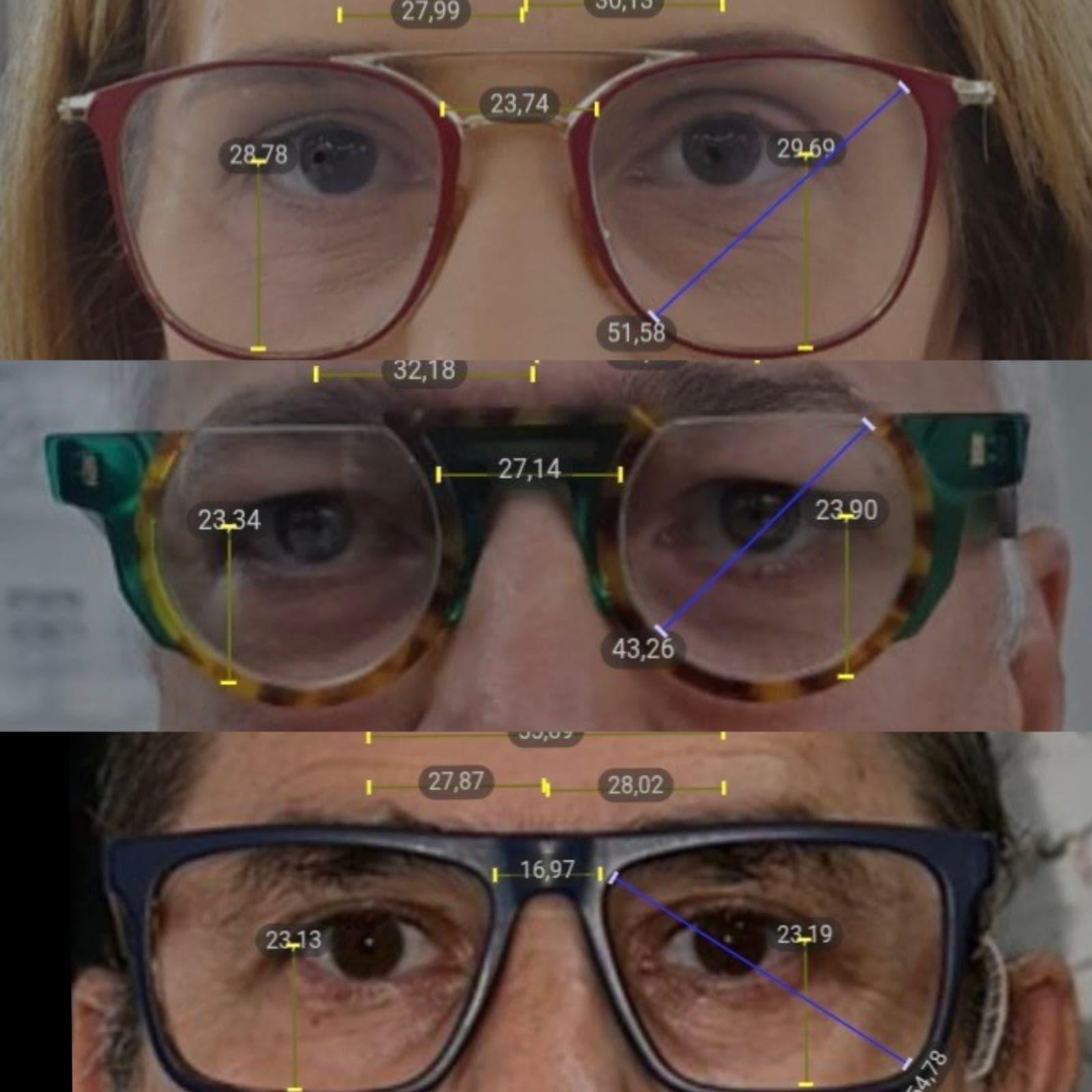 Mulher sorrindo com óculos de grau